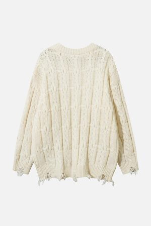 Concert Outfit Vintage Curled dough twists Damage Flow Sweater