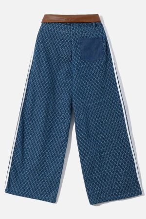 Concert Outfit Vintage Denim Jacquard Baggy Jeans