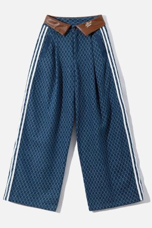 Concert Outfit Vintage Denim Jacquard Baggy Jeans