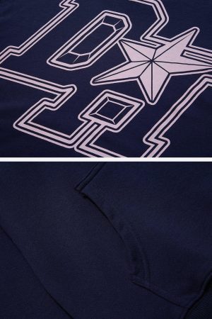 Concert Outfit Vintage 'DH' Print Hoodie