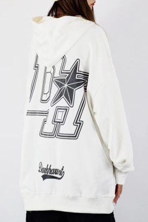 Concert Outfit Vintage 'DH' Print Hoodie