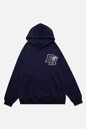 Concert Outfit Vintage 'DH' Print Hoodie