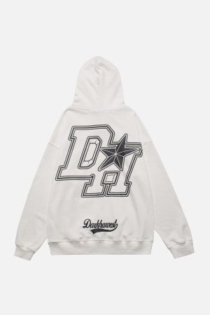Concert Outfit Vintage 'DH' Print Hoodie