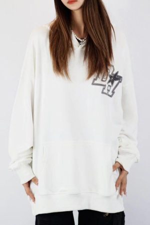 Concert Outfit Vintage 'DH' Print Hoodie