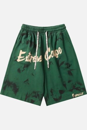 Concert Outfit Vintage Dirty Elastic Drawstring Loose Shorts