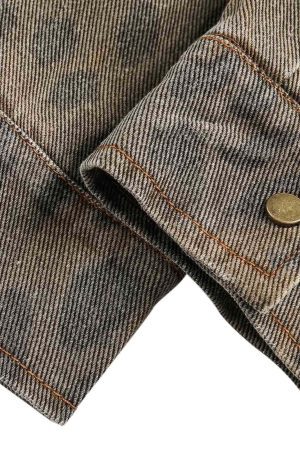 Concert Outfit Vintage Distressed Cheetah Print Denim Shirt