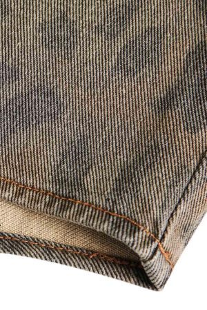 Concert Outfit Vintage Distressed Cheetah Print Denim Shirt