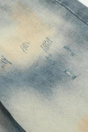 Concert Outfit Vintage Distressed Dyed Straight Jeans