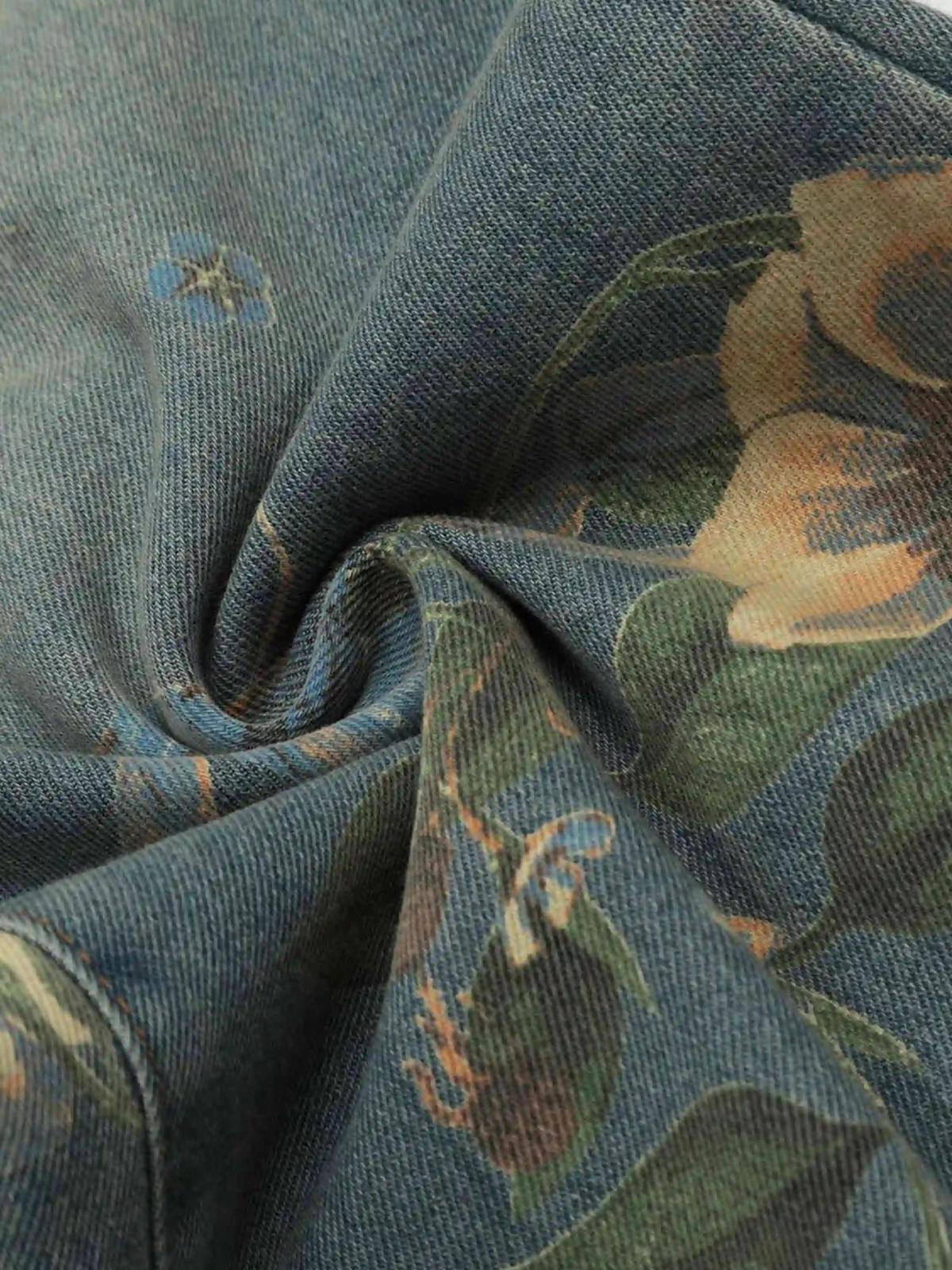 Concert Outfit Vintage Distressed Floral Jeans Concert Outfit Vintage Distressed Floral Jeans