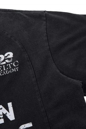 Concert Outfit Vintage Distressed Letter Print T-Shirt