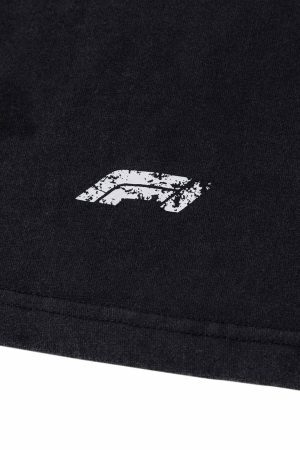 Concert Outfit Vintage Distressed Letter Print T-Shirt