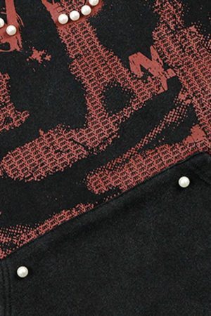 Concert Outfit Vintage Distressed Pearls Hoodie