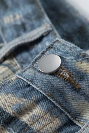 Concert Outfit Vintage Distressed Print 'Ripped' Jeans