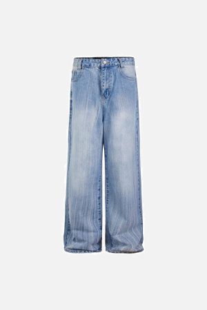 Concert Outfit Vintage Distressed Scratched Tie-Dye Jeans