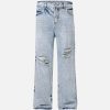 Concert Outfit Vintage Distressed Slim Straight-Leg Jeans
