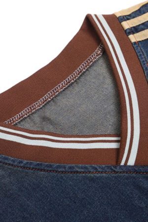 Concert Outfit Vintage Distressed Washed Gradient Denim T-Shirt