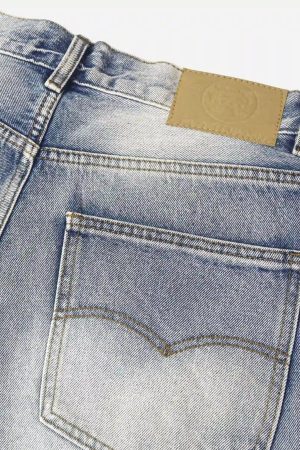 Concert Outfit Vintage Distressed Washed Straight Jeans