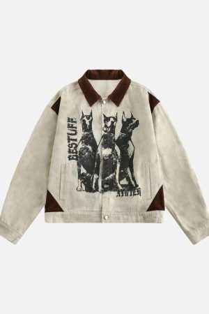 Concert Outfit Vintage Doberman Graphic Jacket