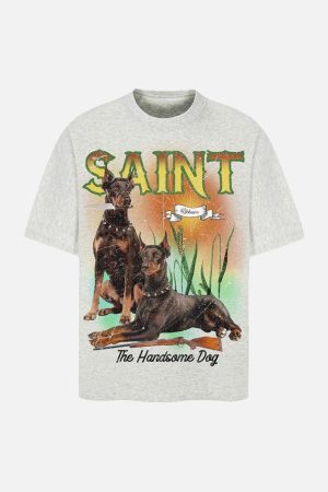 Concert Outfit Vintage Doberman Print T-Shirt