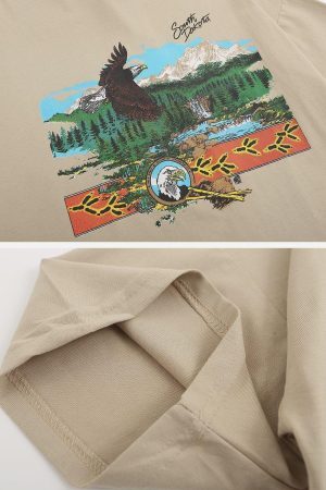 Concert Outfit Vintage Eagle Print Tee