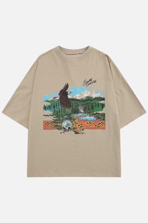 Concert Outfit Vintage Eagle Print Tee