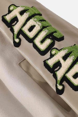 Concert Outfit Vintage Embroidered Baseball Jacket