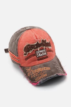 Concert Outfit Vintage Embroidered Hole Baseball Cap