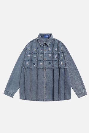 Concert Outfit Vintage Embroidery Cowboy Shirt