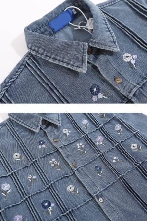 Concert Outfit Vintage Embroidery Cowboy Shirt