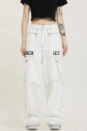 Concert Outfit Vintage Embroidery Jeans