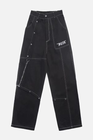 Concert Outfit Vintage Embroidery Jeans