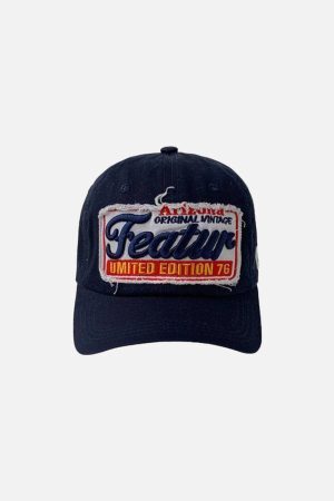 Concert Outfit Vintage Embroidery Letter Cap