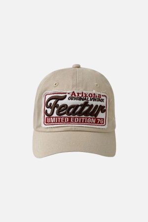 Concert Outfit Vintage Embroidery Letter Cap