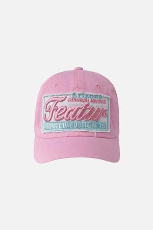 Concert Outfit Vintage Embroidery Letter Cap
