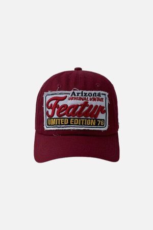 Concert Outfit Vintage Embroidery Letter Cap