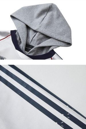 Concert Outfit Vintage Fake Two-Piece Set Leisure Hoodie