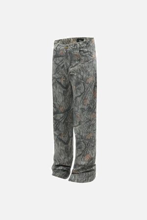 Concert Outfit Vintage Fallen Leaves Jeans