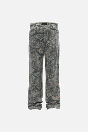 Concert Outfit Vintage Fallen Leaves Jeans