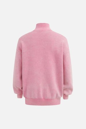 Concert Outfit Vintage Flame Jacquard Stand Collar Cardigan