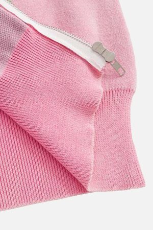 Concert Outfit Vintage Flame Jacquard Stand Collar Cardigan