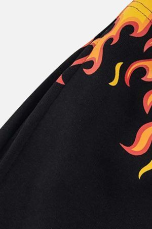 Concert Outfit Vintage Flame Print Sweatpants
