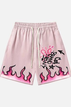 Concert Outfit Vintage Flame Shorts