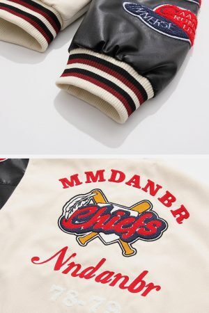 Concert Outfit Vintage Flock Print Varsity Jacket