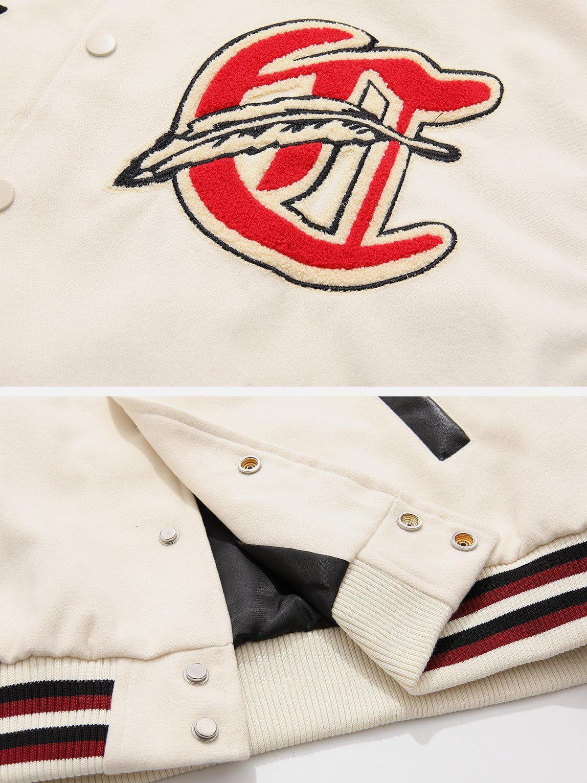 Concert Outfit Vintage Flock Print Varsity Jacket Concert Outfit Vintage Flock Print Varsity Jacket