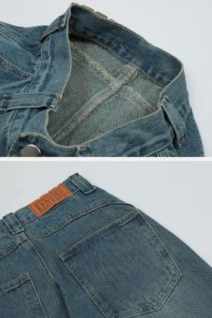 Concert Outfit Vintage Folded Jeans