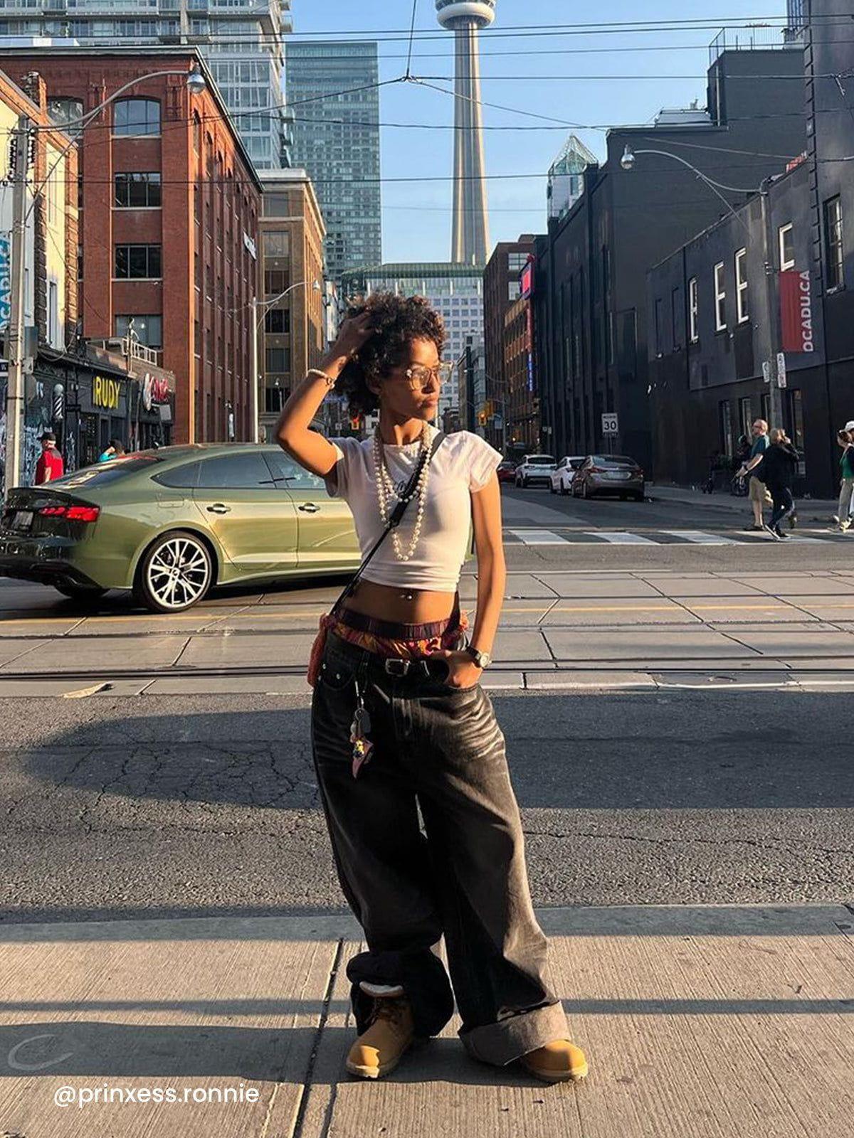 Concert Outfit Vintage Folds Loose Jeans Concert Outfit Vintage Folds Loose Jeans