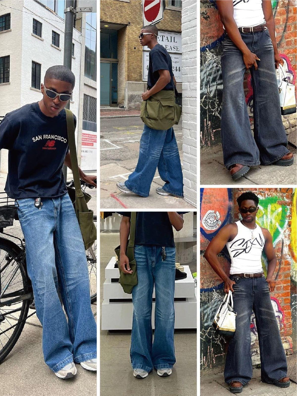 Concert Outfit Vintage Folds Loose Jeans Concert Outfit Vintage Folds Loose Jeans