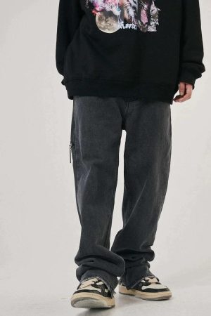 Concert Outfit Vintage Frayed Wash Jeans