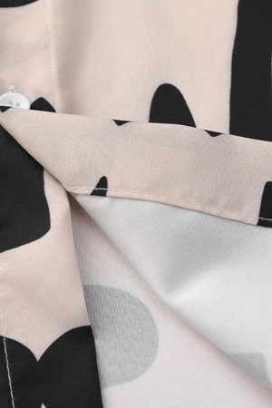 Concert Outfit Vintage Full Print Lapel Short Sleeve Shirt