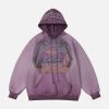 Concert Outfit Vintage Gradient Hooded Loose Sweatshirt